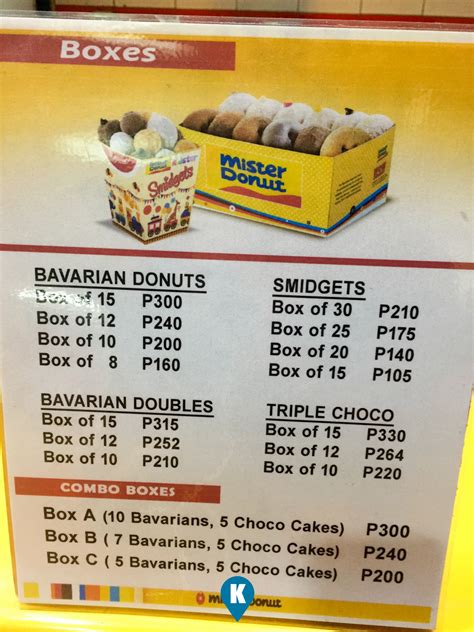 mister donut philippines menu